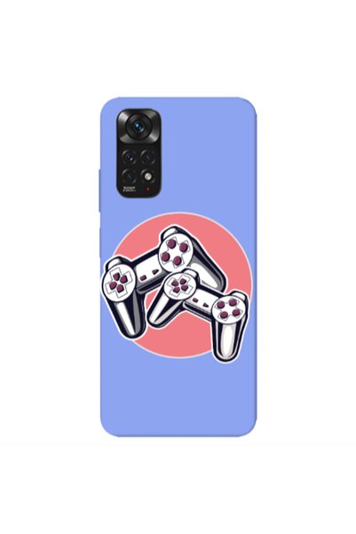 Other Xiaomi Redmi Note 11 4G Retro Joysticks Light Purple Colored Silicone T...