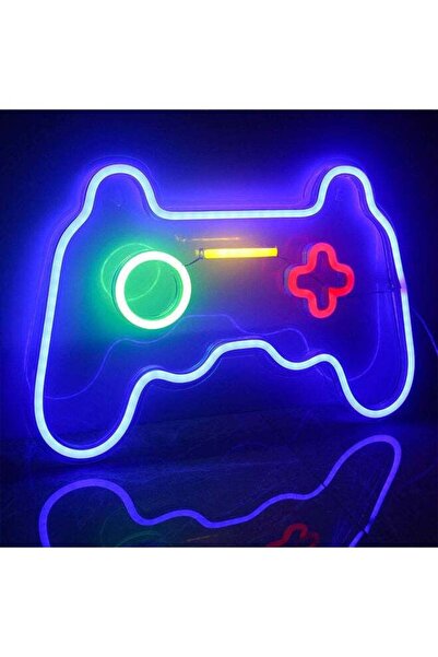 Arabest Neon Signs LED Gamepad Shaped Lights Wall Decor Multicolour 27.5 x 41cm