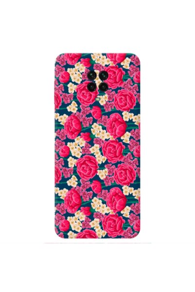 Other Xiaomi Redmi Note 9 Pro Red and pink Flowers Transparent Silicone TPU Θήκη
