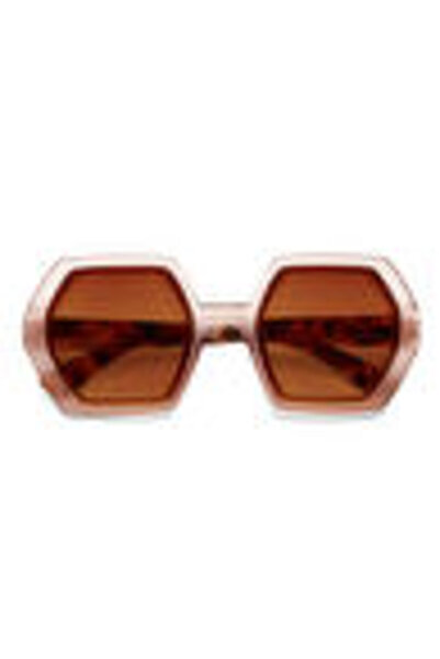 Okkia Emma Big Hexagonal Sunglasses Havana Pink Ok015-Ph