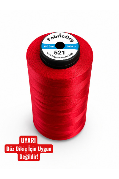 fabricorg Bükümsüz Renkli Ev & Sanayi Tipi Overlok & Piko Muz İpliği 1 Adet (...