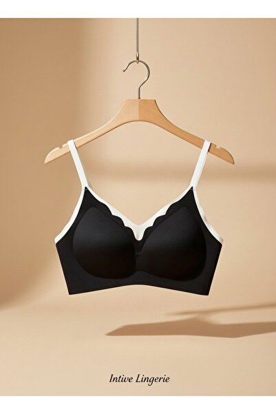 İntive Lingerie Intive Cloud Soft Thin Strap Clasp V-Neck Double Color Padded...