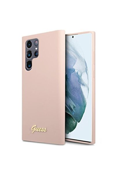 Guess GUHCS23LLSLMGPP Husă rigidă din silicon roz pentru Samsung Galaxy S23 U...