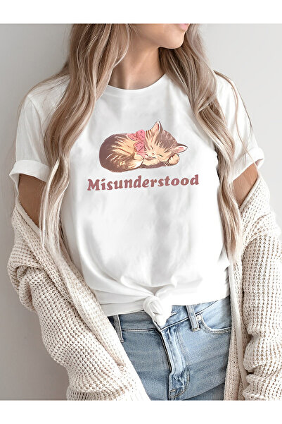 Deocept Women's Mix Printed Crew Neck Regular Fit T-Shirt