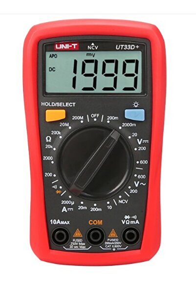 Class UNI-T UT33A+ Dijital Multimetre | Otomatik Kademeli | AC/DC Voltaj Akım...
