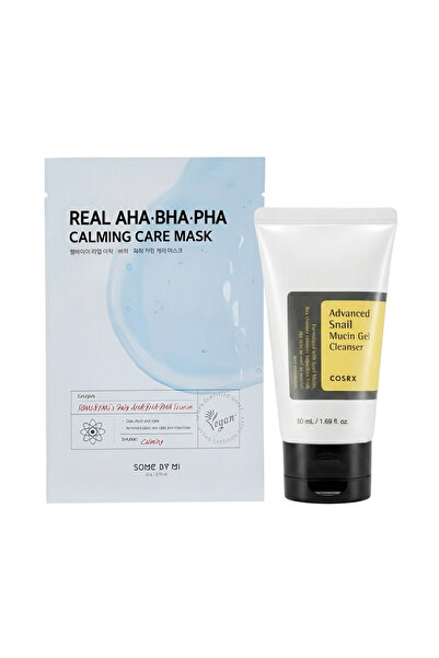 Some By Mi Set Curățare Profundă Gel Snail Mucin + AHA BHA PHA Mască Servetel...