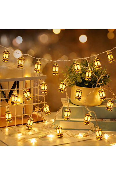 HI-FINE 112 Inch Ramadan Golden Palace Lantern LED String Lights 5.5in Interv...