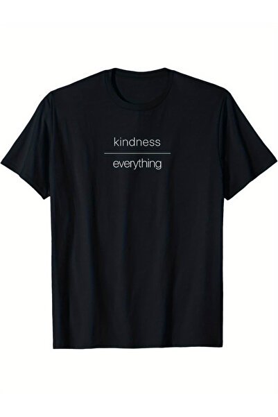 NOURAM Kindness Over Everything Mindfulness T-Shirt All-Season Versatile Casu...