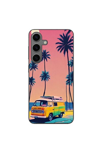 OEM Калъф, съвместим със Samsung Galaxy S24 FE, силиконов TPU модел, Летни ви...