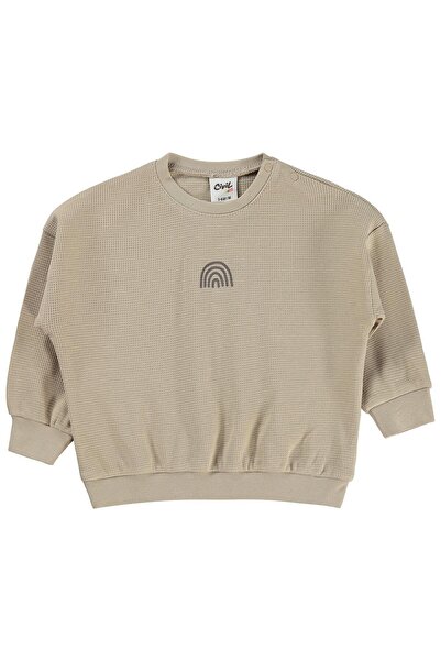 Civil Baby Rainbow Printed 3-18 Month Sweatshirt - Beige