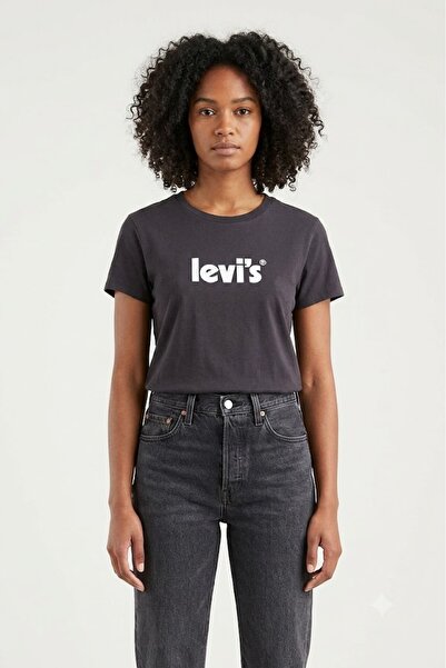 Levi's Cotton the Perfect Women's Black T-Shirt