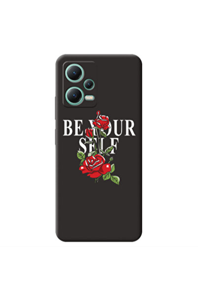 Other Xiaomi Redmi Note 12 Pro 5G Be Your Self Black Colored Silicone TPU Θήκη