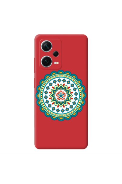 Other Xiaomi Poco X5 Mandala D11 Red Colored Silicone TPU Θήκη