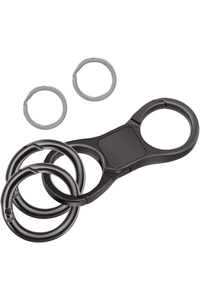 Arabest Metal Alloy Quick Release Keychain Heavy Duty with 2 Key Rings