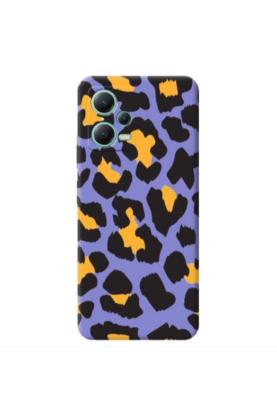 Other Xiaomi Redmi Note 12 Pro 5G Yellow leopard Purple Colored Silicone TPU ...