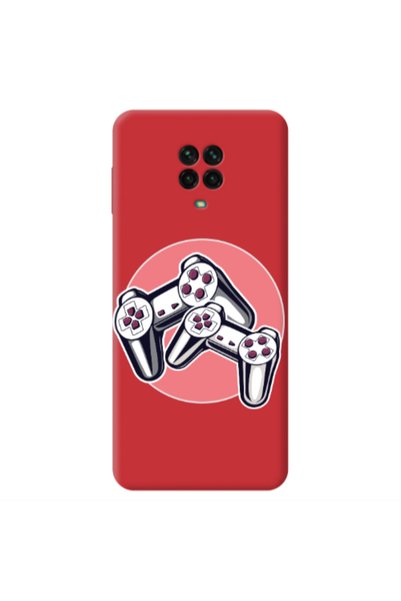 Other Xiaomi Redmi Note 9 Pro Retro Joysticks Red Colored Silicone TPU Θήκη
