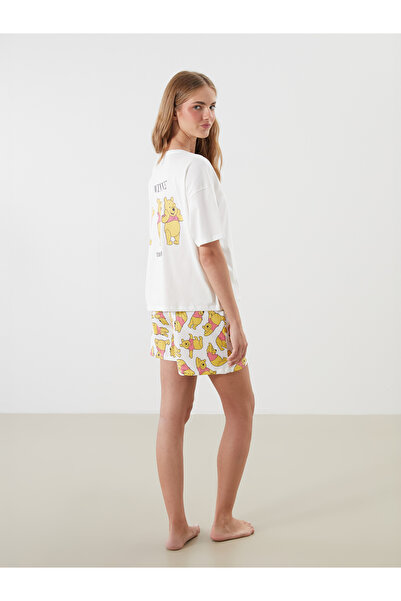 LC Waikiki Set de pijamale scurte de damă cu imprimeu Winnie the Pooh