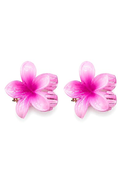 SHAKA Pink Shk2008 Set of 2 Mini Latch Buckles with Lotus Flower Figures