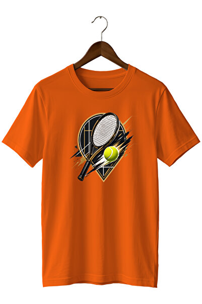 WİDİ Dynamic Tennis Printed T-Shirt Sports Court T-Shirt