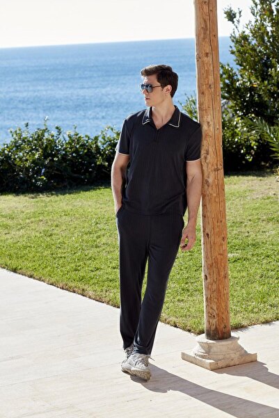Cossy By Aqua Men's Anthracite 2-Piece Tracksuit Set 26913