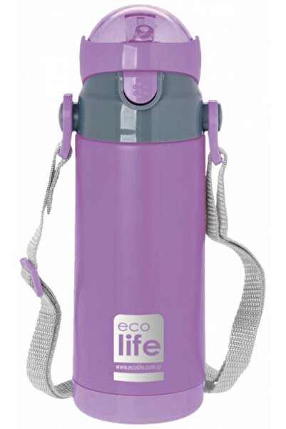 Ecolife Μεταλλικό Θερμός Παιδικό 400ml Λιλά (33-BO-2995)