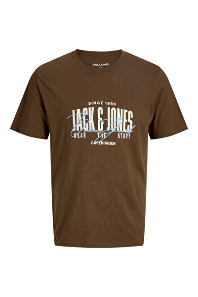 Jack & Jones Tricou cu guler rotund pentru băieți, din bumbac, croială normală