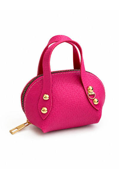 BGT STUDIO Mini Aura Chain Strap Mini Shoulder Bag Faux Leather Zippered 12X8...