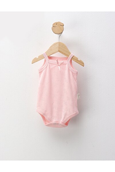 MiniKids Body stil maiou, bretele subtiri, Fluturasi, roz