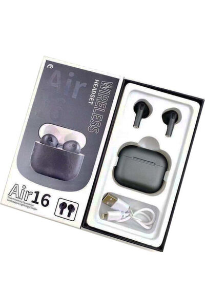 OEM TWS Air16 Ενδοωτικά Ακουστικά Bluetooth Handsfree με Θήκη Φόρτισης Μαύρα