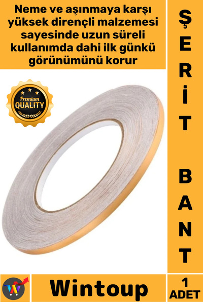 Wintoup #Bant Dekoratif Yapışkanlı Duvar Karo Zemin Derz 05 Cm X 50 Metre Gol...