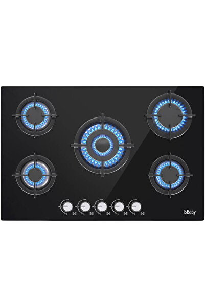 IsEasy MGBG-775 plita incorporabila pentru gatit pe gaz cu cinci arzatoare și...