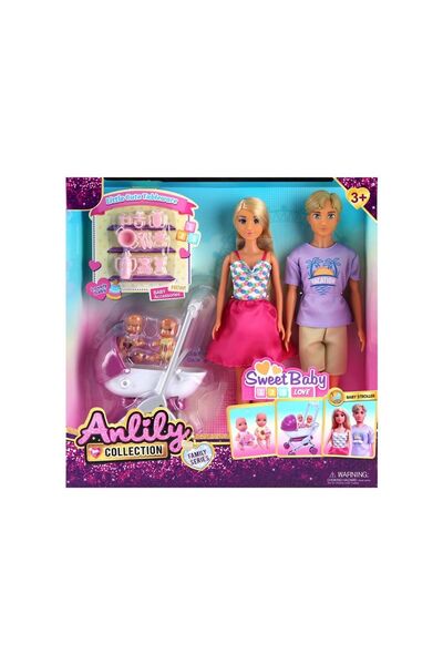 Blue Toys Κούκλα Ανλίλι 2 Τεμάχια Με Μωρά και Αξεσουάρ