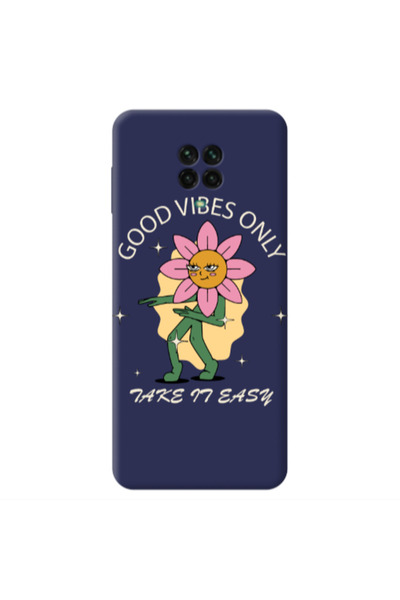 Other Xiaomi Redmi Note 9 Pro Good Vibes Only Dark blue Colored Silicone TPU ...