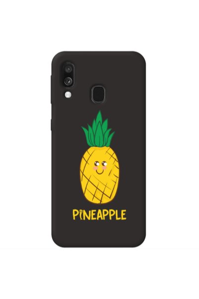 Other Samsung A40 Pineapple Black Colored Silicone TPU Θήκη