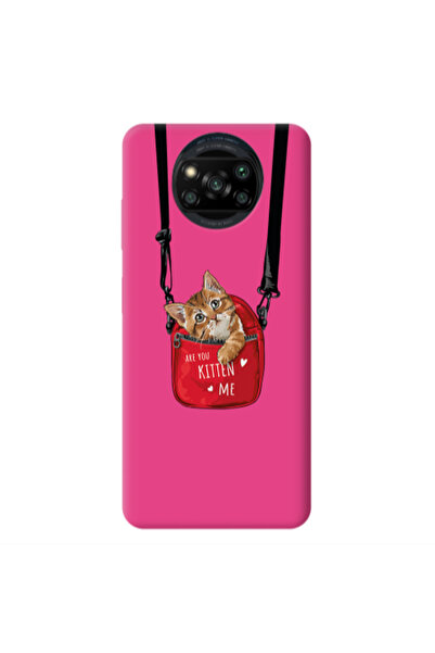 Other Xiaomi Poco X3 /X3 Pro Kitten Me Fuchsia Colored Silicone TPU Θήκη