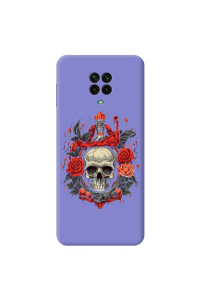Other Xiaomi Redmi Note 9 Pro Flower head Purple Colored Silicone TPU Θήκη