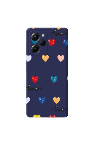 Other Xiaomi Poco X5 Pro Heart Lives Dark blue Colored Silicone TPU Θήκη