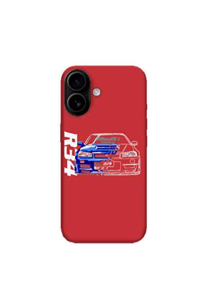 Other Apple Iphone 16 plus Blue R34 Red Colored Silicone TPU Θήκη