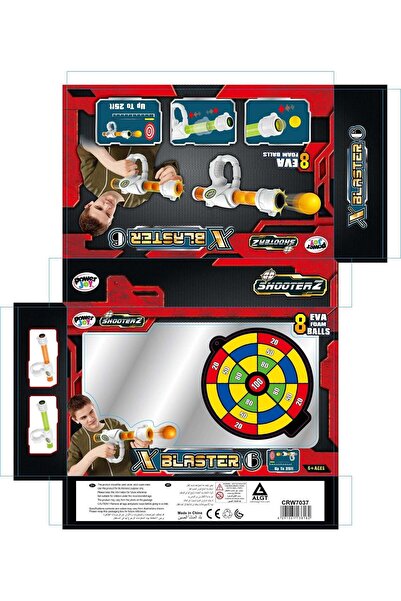 Power Joy Shooterz X Blaster 6 | 8-Piece EVA Foam Balls, Assorted