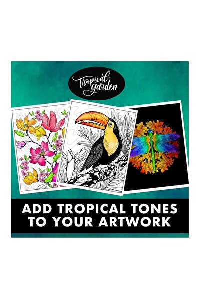 Crayola Tropical Garden Coloring Book – 40 Premium Pages for Adults & Older Kids