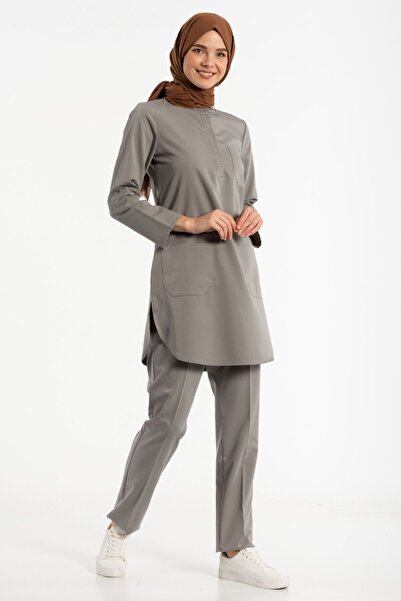 Owlet Medikal Smoke Gray Lycra Hijab Set