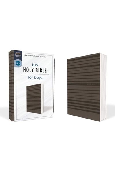 Zondervan Niv Holy Bible For Boys Soft Touch Edition Leathersoft Gray Comfort...