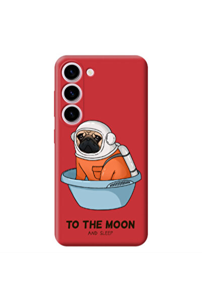 Other Samsung S23 Plus To the moon Red Colored Silicone TPU Θήκη
