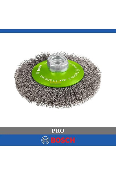 Bosch Pro 100 mm Paslanmaz Çelik Konik Tel Fırça M14 2608622108