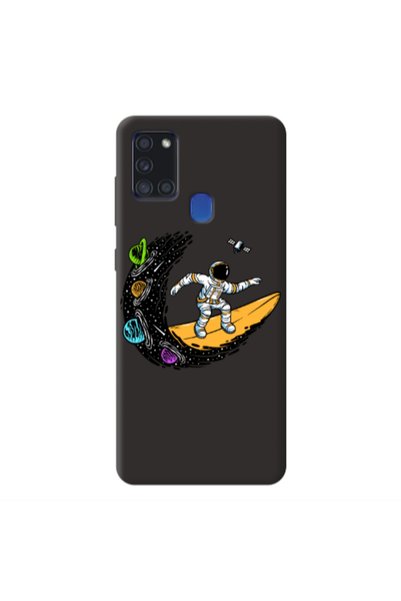 Other Samsung A21S Surf in space Black Colored Silicone TPU Θήκη