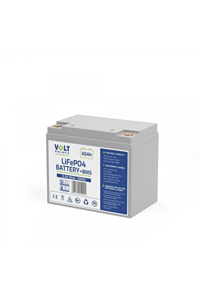 VOLT POLSKA BATERIE LIFEPO4 12.8V 60Ah (60A) + BMS FĂRĂ ÎNTREȚINERE