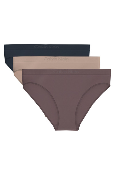 Calvin Klein Women's 3 Pack Brown/Beige/Black Underwear
