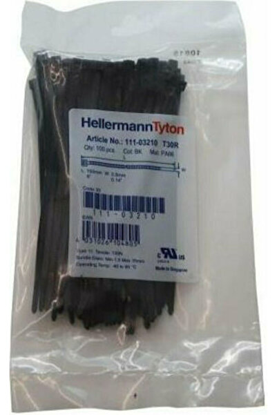 HELLERMANN TYTON HellermannTyton Πλαστικά Δεματικά Καλωδίων 150mm x 3.5mm σε ...