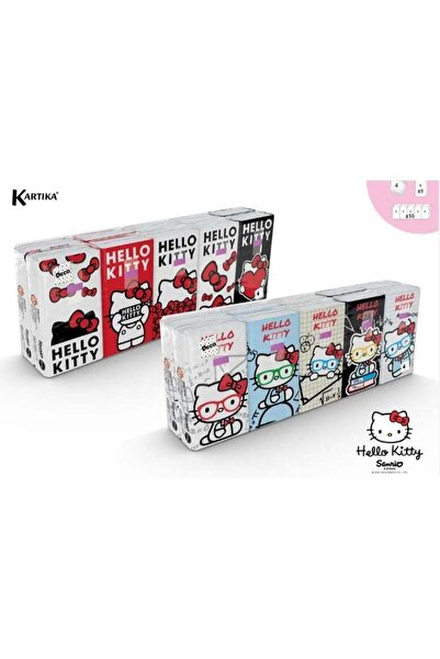 Hello Kitty Pocket Tissue 4Plies 10Pcs x 10's outer pack |Soft & Portable Poc...