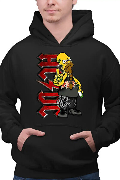 OEM Ανδρικό Φούτερ AC/DC The Simpsons Homer ACDC Merch